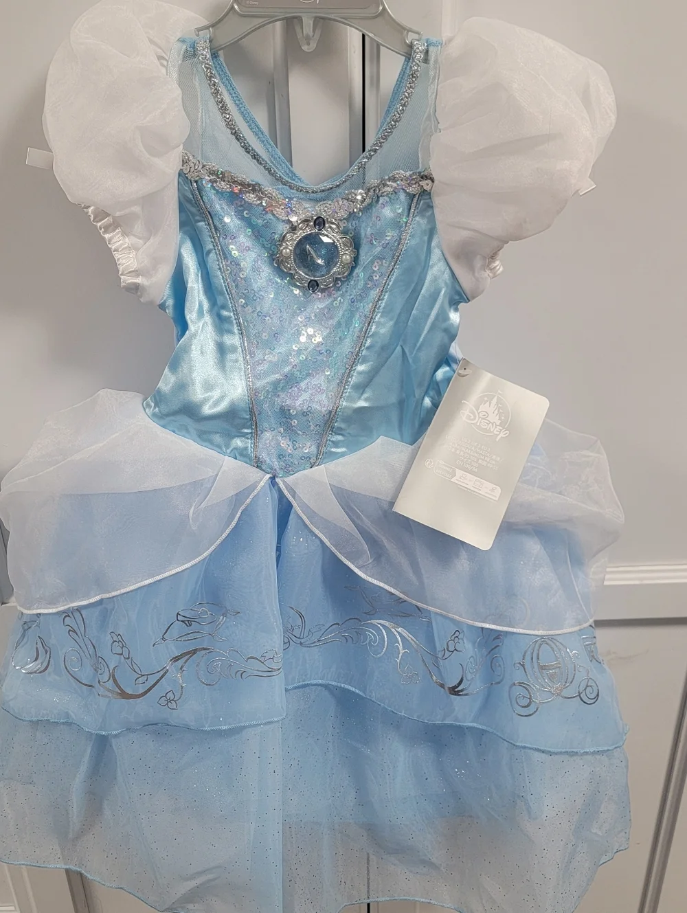 Not For Sale Cinderella Dress Princess Costume Girls Size 3 NWT Sequins Tulle - Picture 4 of 14
